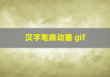 汉字笔顺动画 gif